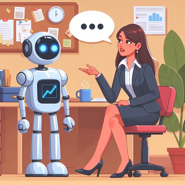 Businesswoman Talking To Ai