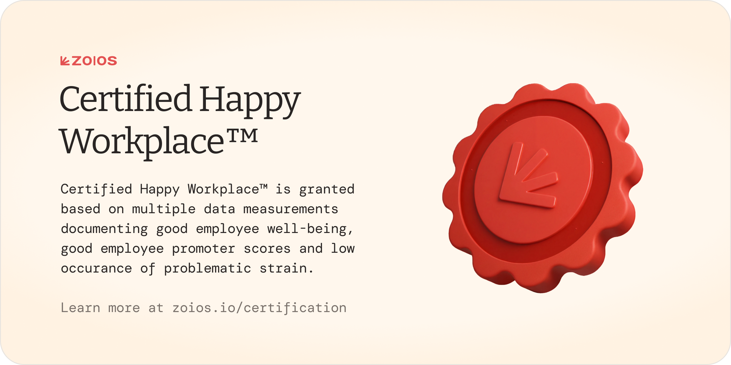 Certified Happy Workplace Website Certificate